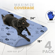 Buddy's Best - Washable Pee Pads for Dogs - Ultra-Absorbent & Non-Slip for Training, Whelping, Incontinence - Grooming Glove Included
